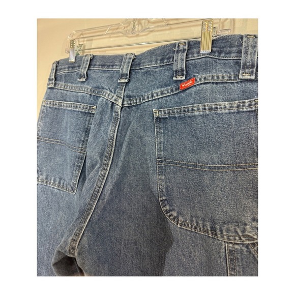 Wrangler Carpenter Jeans Mens Size 34x30 Denim Utility Work Pants Blue - Picture 5 of 12